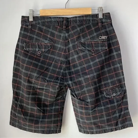 Obey Plaid Windowpane Shorts - Picture 8 of 8